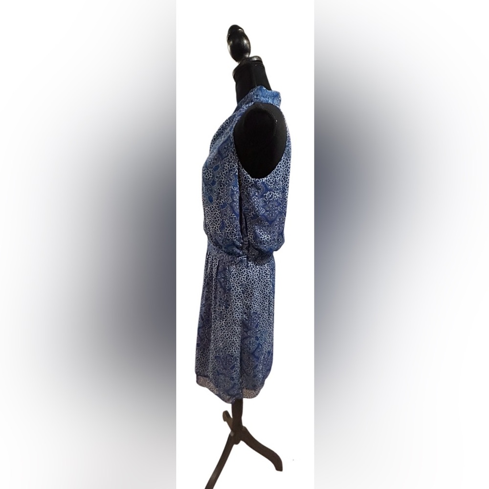 💙 BANANA REPUBLIC! STUNNING SLEEVELESS CHIFFON HALTER DRESS! TIE NECK! 💙 - Picture 12 of 16
